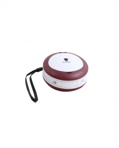 Image of yoyo magnifier lamp compacted into itself with small black chord